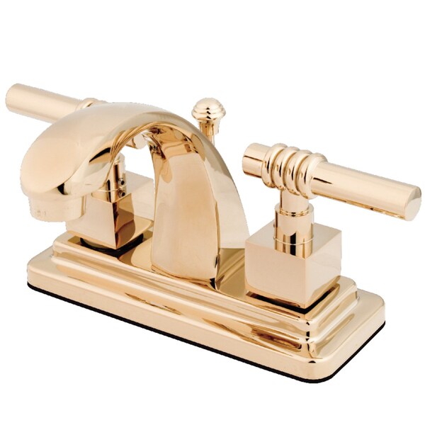 KS4642QL 4" Centerset Bathroom Faucet, Polished Brass